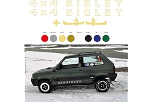 PUMU Panda 4x4 Sisley Coppia Adesivo sportelli + 2 Canoe sotto Porta Misura Originale (Beige)