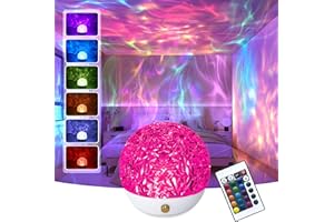 MAXRICUS Ocean Lamp Aurora Night Light - 360° Ocean Wave Ceiling Projector for with 16 Colors,Northern Lights Cube for Room Decoration,Mood Sensory Lights for Bedroom/Party,Birthday Gifts for Kids Women Men
