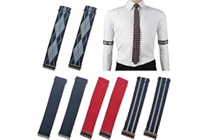 XCSJ 8 Pcs Elastici Supporti Per Maniche Per Camicie a Maniche Lunghe Ferma Maniche Barman Reggi Maniche Supporto Per Maniche Camicia Accessori Elastici Camicia Manicheper Icamerieri Maschio Femmina