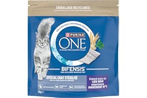 PURINA ONE SPÉCIAL Chat STÉRILISÉ Croquettes Lieu Noir 1,5kg
