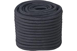 ‎ABIO Abio Seil Schwarz Wäscheleine Schnur Kordel Maurerschnur Nylonschnur Seile Outdoor Bundeswehr Ausrüstung Tau Rope Zeltschnur Spannseil Bootsleine Nylonseil Reepschnur