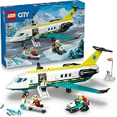 LEGO City Acil Hava Ambulans U&ccedil;ağı 60465-6 Yaş ve &Uuml;zeri &Ccedil;ocuklar i&ccedil;in Kar Motosikleti İ&ccedil;eren Kurtarma Oyuncak Yapım Seti, Doğ