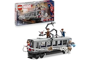 LEGO ǀ Marvel Spider-Man Contro Doc Ock: Duello sul Treno - Giocattolo da Esposizione con 4 Minifigure - Regalo da Collezione Da Supereroi per Bambini da 9 Anni in su Fan del Film - 76321