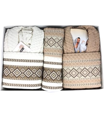 Set Bagno Completo In Spugna Di Cotone - Accappatoi, Asciugamani Ricamati, Manopole - Foto 4