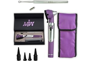 MJW Mini otoscopio per orecchie in fibra ottica, strumento salutare per uso domestico con luce LED extra sostituibile