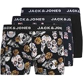Jack &amp; Jones Jacraul Skulls Trunks 3 Pack Jacraul Men's Boxer Shorts (Pack of 3)