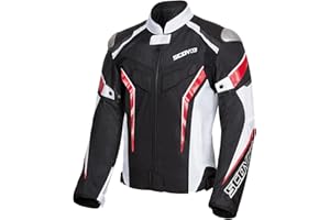 Scoyco Giacca Giubbotto Moto Uomo Protezioni CE Maglia Catarifrangente Motociclista Protettiva 4 Stagioni per ATV BMX MTB Bicicletta Ciclismo