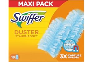 Swiffer Duster Ricambi per Piumino Catturapolvere, Catturano e Intrappolano fino a 3 Volte più Polvere e Peli Rispetto a un Piumino Tradizionale, 18 Pezzi