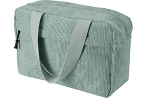 Jiliyote Kulturtasche Cord Damen Große Kosmetiktasche Make-up Tasche Kosmetikbeutel Kord Cosmetic Bag Reise Kosmetikbeutel für Travel mädchen Damen