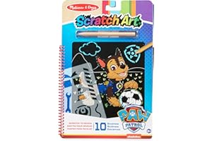 Melissa & Doug PAW Patrol La Pat' Patrouille Bloc-notes à gratter | Bloc d'activités de voyage Color Reveal | Jeu créatif | Chase