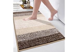 Enyhom Maty łazienkowe do łazienki, 45 x 65 cm, kawowy, antypoślizgowy, chłonny dywanik łazienkowy, można prać w pralce, super miękka, luksusowa mata podłogowa