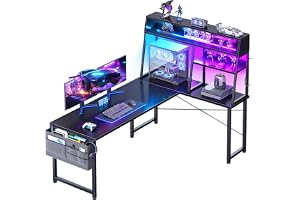 Coleshome L-format Gamingbord med LED Belysning, 150x100cm