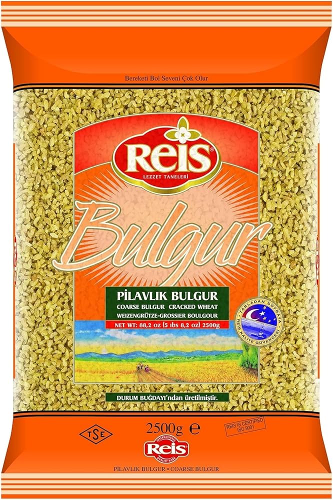 Reis Pilavlık Bulgur 2,5 Kg | Taş Öğütülmüş Kepekli Tahıl, Sağlıklı Kiler Zımba, Türk Bakkal Gıdaları, Yüksek Lif ve Protein, GDO'suz, Bulgar, Vegan, Helal