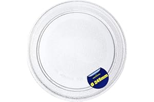 ‎MONTERAL Mikrowellenteller Universal Ø 24,5 cm Drehteller Mikrowelle ist aus Stabilem Glas Gefertigt Geeignet für LG Mikrowelle Teller 245 mm Garantie 10 Jahre - Monteral