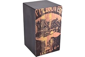 VOLT by Voggenreiter Cool Cajon 2 „Jamaica Rum“, Professionelle Cajon mit einstellbarem Snaresystem, Birkenholz, 4-fach Lackierung, Schlagfläche bedruckt, Made in Spain, 1277