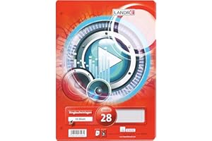 Landré Ringbucheinlagen A4 kariert mit Doppelrand, 50 Blatt, 70 g/m² Papier, runde Ecken, gelocht