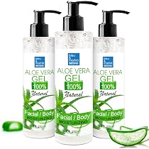 Aloe Vera Gel 100% Natrlich Feuchtigkeitsspendend fr Haut und Haar,  Krperstraffung, Anti-Falten-Gesichtsbehandlung, Hautreparatur (Nach Sonne,  Rasur, Wachsen, IPL), Haarsplung - 3 x 200 ml : Amazon.de: Kosmetik