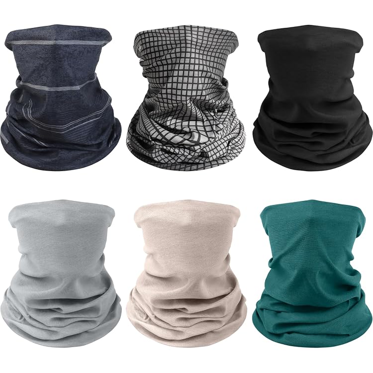 Lot De 8 Bandanas Polyvalents - Cache-Cou, Bandeau, Masque, Foulard | Taille Unique, 100% Polyester Respirant