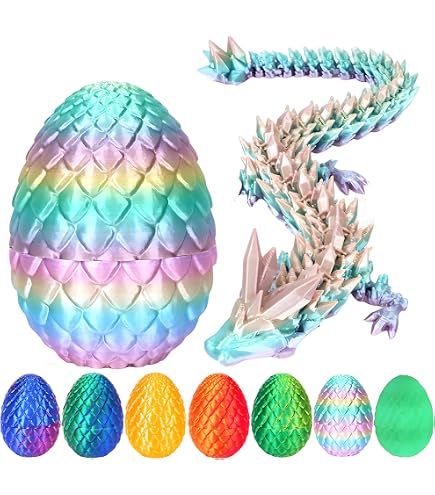 Beweglicher Kristalldrache – 30 Cm, 3D-gedruckt, Fluoreszierend, Bewegliche Gelenke, Für Deko & Sammlung
