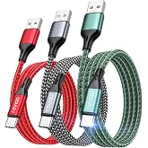 RAVIAD Cable USB C [3Pack 2M] Cable USB C Carga Rapida 3,1A Carga R&aacute;pida y Sincronizaci&oacute;n Nylon Cable Cargador Tipo C para iP