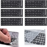 Replacement Spanish Keyboard Stickers, Universal Replacement Keyboard Stickers, Keyboard Stickers for Laptop Computer, Black,