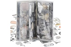 QUIIEOSKIA Adesivi per Scrapbooking, Vintage Adesivi Decorativi, Stickers Aesthetic per Bullet Journal Fai da Te Album Calendario Diario