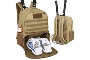 BlesMaller Zaino da Tennis con Scomparto per Scarpe e Protezione per la Racchetta Borsa da Tennis tattica per Donne/Uomini Borsa Sportiva