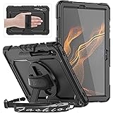 SEYMAC - Samsung Tab S7 Plus S7 + 12.4 inch 2020 (SM-T970 / T975 / T976) Shockproof Heavy Duty Case with 360 Rotating Stand/H