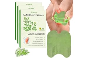 ANGOZO Pain Relief Patches - 60Pcs Knee Pain Relief Patche Relieve Knee Pain in Minutes,Knee Patches for Pain Relief for Arthritis,Relieves Muscle Soreness in Knee, Neck, Shoulder