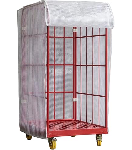 Abdeckhaube Transparent Für Rollbehälter – Wasserdicht & Mit Reißverschluss (730x830x1500 Mm)