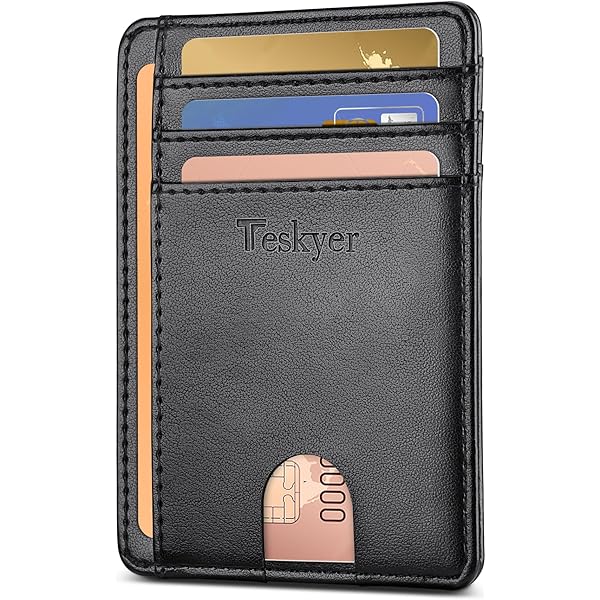 Porte Carte,Porte-cartes De Marque En Cuir Véritable Pour Homme Et