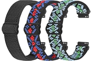 Vodtian Elastyczny pasek do zegarka 16 mm, 18 mm, szybkie zapięcie, nylonowy pasek, regulowany, oddychający, sportowy pasek zastępczy dla kobiet i mężczyzn