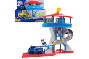 PAW PATROL - Lookout Tower (2025), über 50 cm hoch, Hauptquartier Spielset mit 1 Basis Polizei-Fahrzeug, 2 Chase Figuren und Zubehör, geeignet für Kinder ab 3 Jahren