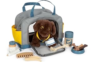 small foot Chien avec Sac et Set de Soins, Jouet Animal Domestique, Enfants àpartir de 2 Ans, 12600