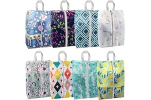 PTECDROTS Schuhsäcke für die Reise, 8Pcs Reiseschuhsäcke für das Packen im Koffer, wasserdichter Schuhaufbewahrungsorganisator mit Griff für Männer und Frauen