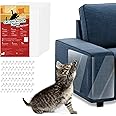 VavoPaw Anti Cat Scratch Furniture Protector – 10 Pack Single Side Anti Scratching Deterrent Sticky Tape - Cat Couch Scratch Protector – Cat Training Tape Corner Couch Protector for Cats with 60 Pins
