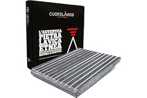 CUORE LAVICO - PIASTRA REFRATTARIA IN PIETRA LAVICA PER BARBECUE 39X30X3 CM CON SCANALATURA ORIZONTALE - COTTURA NATURALE MIGLIORE PIETRA OLLARE OTTIMA PER CARNE PESCE E VERDURE