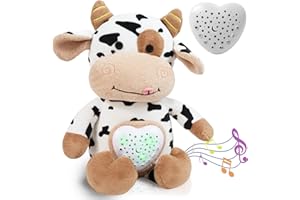 NAO BABY Peluche Ruido Blanco Bebe 15 Melodias- Autotemporizador y Detector llanto - Carga USB incluida | Musica para Domir | Proyector Bebe | Regalo bebe recién nacido | Peluche bebe