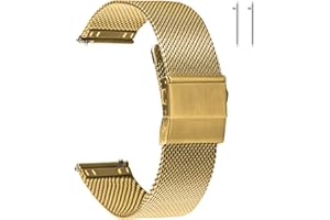EACHE Stainless Steel Mesh Watch Straps for Men &Women, Quick Release Adjustable Mesh Watch Bands 12mm 14mm 16mm 18mm 20mm 22mm
