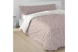 LEBENGOOD Juego de Funda Nórdica 50% Algodón para Cama 90x190/200 con Funda Almohada Funda de Edredón Colcha Sábana. Juego de Ropa Cama(0Elsio Rosado 90)