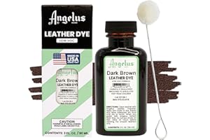 Angelus Leather Dye - Flexible Leather Dye for Shoes, Boots, Bags, Crafts, Furniture, & More 3oz (Dark Brown)