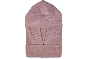 NADA HOME Accappatoio Nido d’Ape Unisex Uomo Donna con Cappuccio – 100% Cotone Ultra Assorbente