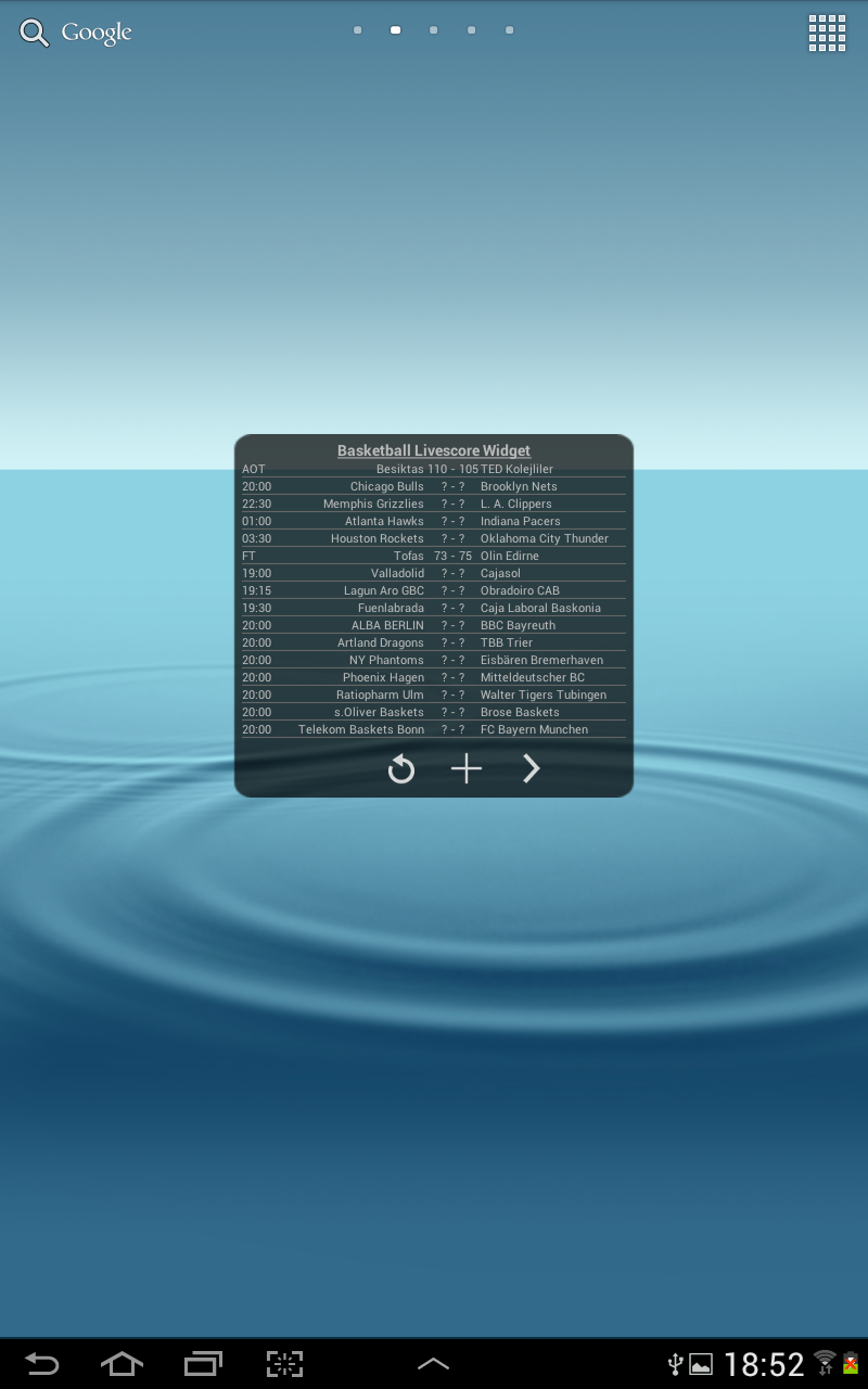 Basketball Livescore Widget Amazon.co.uk Apps & Games