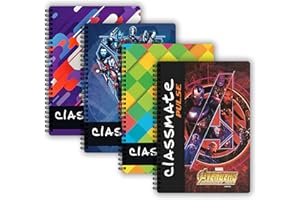 Classmate Pulse 1 Subject Notebook - 240mm x 180mm, Soft Cover, 180 Pages, Single Line, Pack of 4