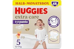 ‎HUGGIES Huggies Extra Care Pants mit Disney-Design Größe 5, 68 Windeln (2x34), Halb-Monatsbox