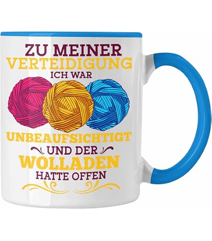 Tasse Crochet 'Häkel-Fee' 330 Ml – Cadeau Pour Fée Du Crochet – Céramique