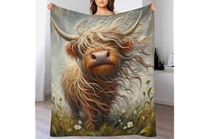 PAZZK Süße Kuh Decke Decke Dicke Kuscheldecke Mit 3D Muster Fleece Warm & Weich Flauschige Flannel Decke, Vier Jahreszeiten Bett Sofadecke（180×200cm）