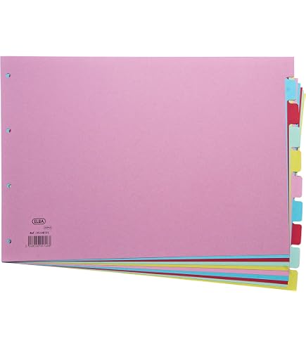 Exacompta Recycled 10-Part Dividers 225gm A4 Maxi Bright Multi 2110E - 2110E - 3130630021100 - GROUP OF COMPANIES LTD