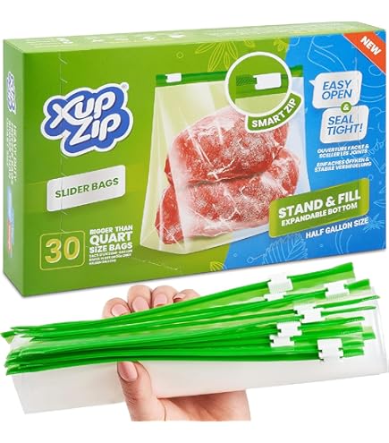 3 X Zipper Medium All Purpose Bags Food Freezing Storage Bags