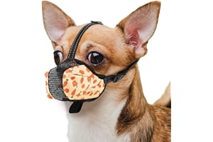 BONTHEE Museruola per cani, morbida museruola a rete per cani di taglia piccola, media e grande, traspirante, regolabile, per scavenging, toelettatura, mordere, masticare e leccare, previene